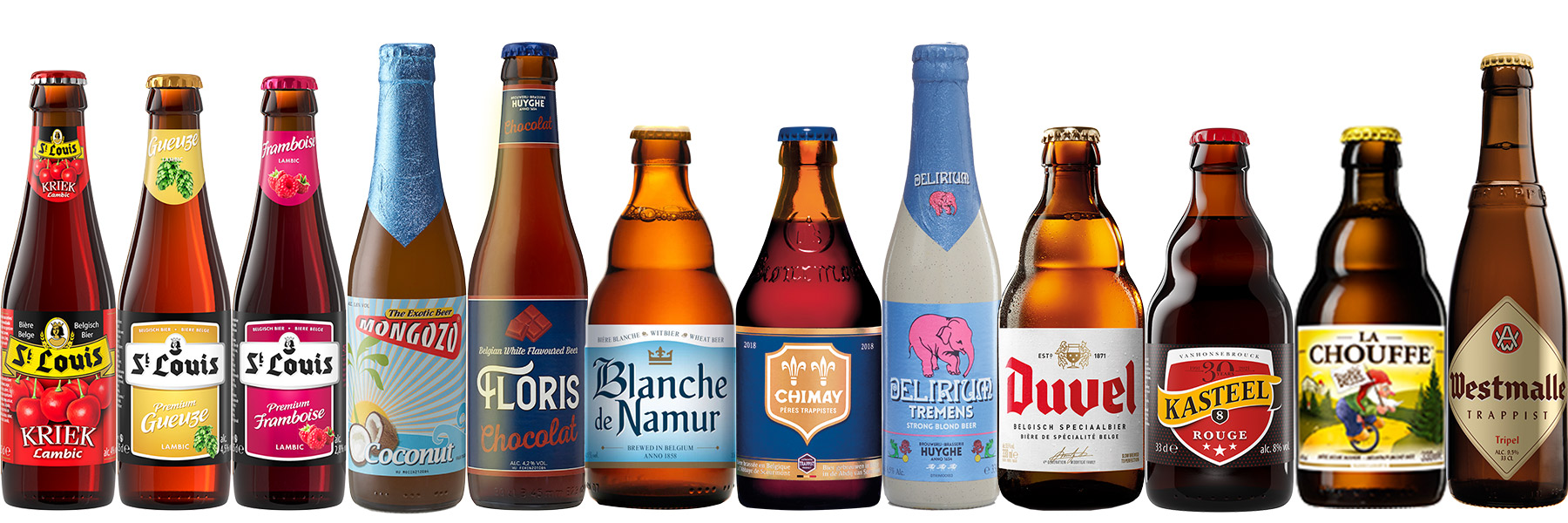 Belgische Biere in Flaschen auf der Gruenen Woche 20232x
