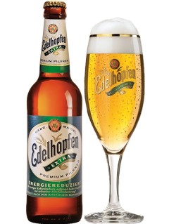 deutsches Bier Maisels Edelhopfen Extra in der 0,33 l Bierflasche mit vollem Bierglas